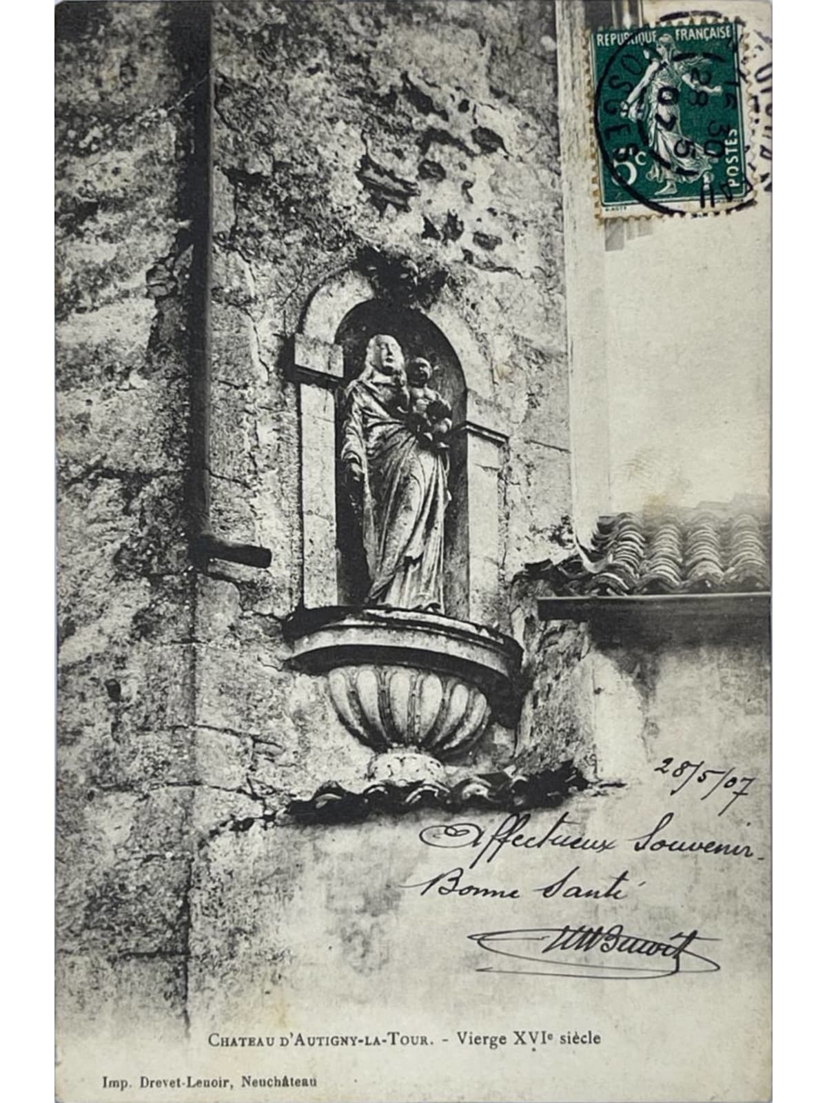 Recto de la carte postale