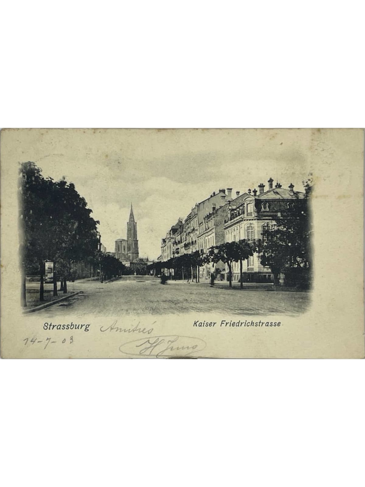 Recto de la carte postale