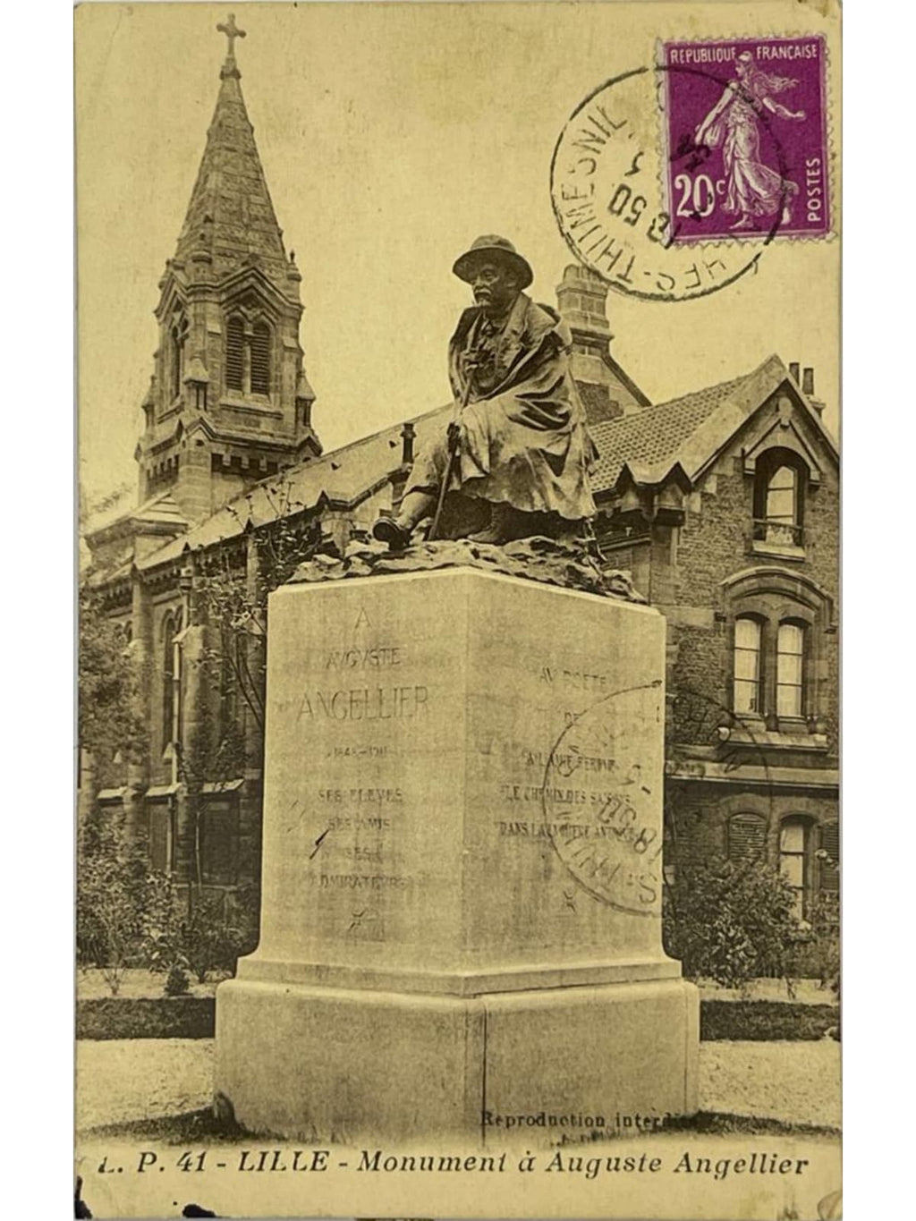 Recto de la carte postale