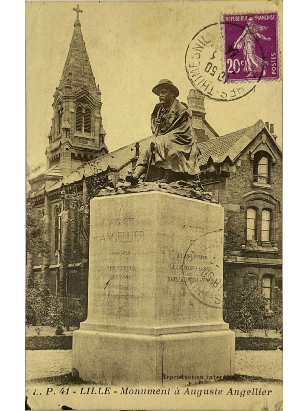 Recto de la carte postale
