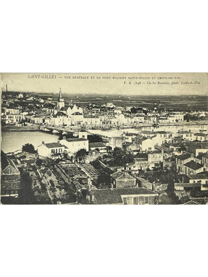 Saint-Gilles-Croix-de-Vie – Vue générale, pont et port – CPA n° 648