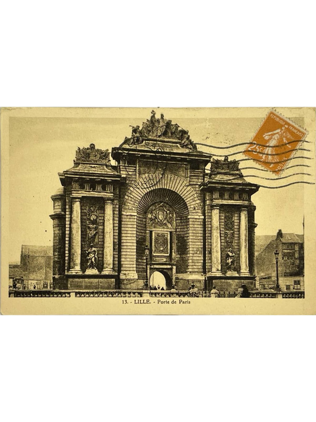 Recto de la carte postale
