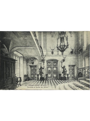 Anet (Eure-et-Loir) – Château, vestibule et entrée des salons – CPA n°15