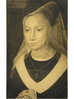 Carte postale – Bruges – Portrait de Marie Moreel par Hans Memling – Hôpital Saint-Jean