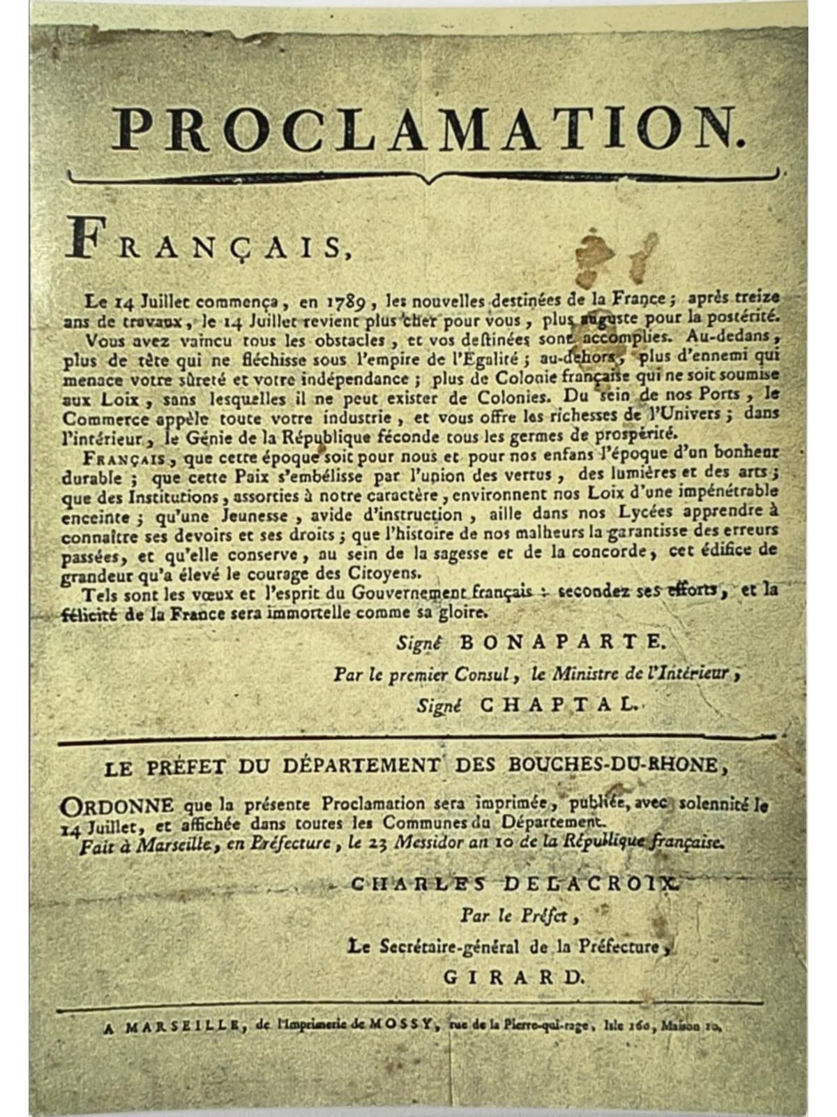 Recto de la carte postale