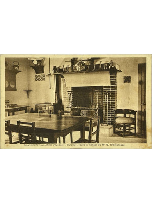 Saint-Vincent-sur-Jard – Cuisine-salle à manger de Georges Clemenceau – CPA