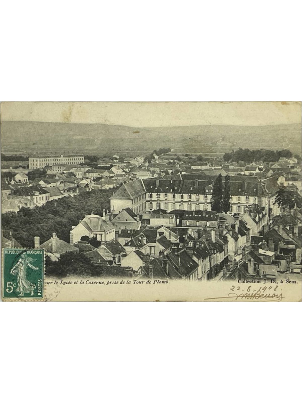 Recto de la carte postale
