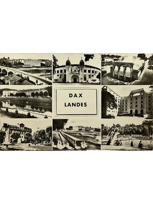 Carte postale – Dax (Landes) – Carte multivues, thermes, arènes, Splendid et Adour