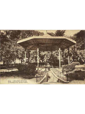Libourne – Le kiosque du Jardin public – CPA n° 2045