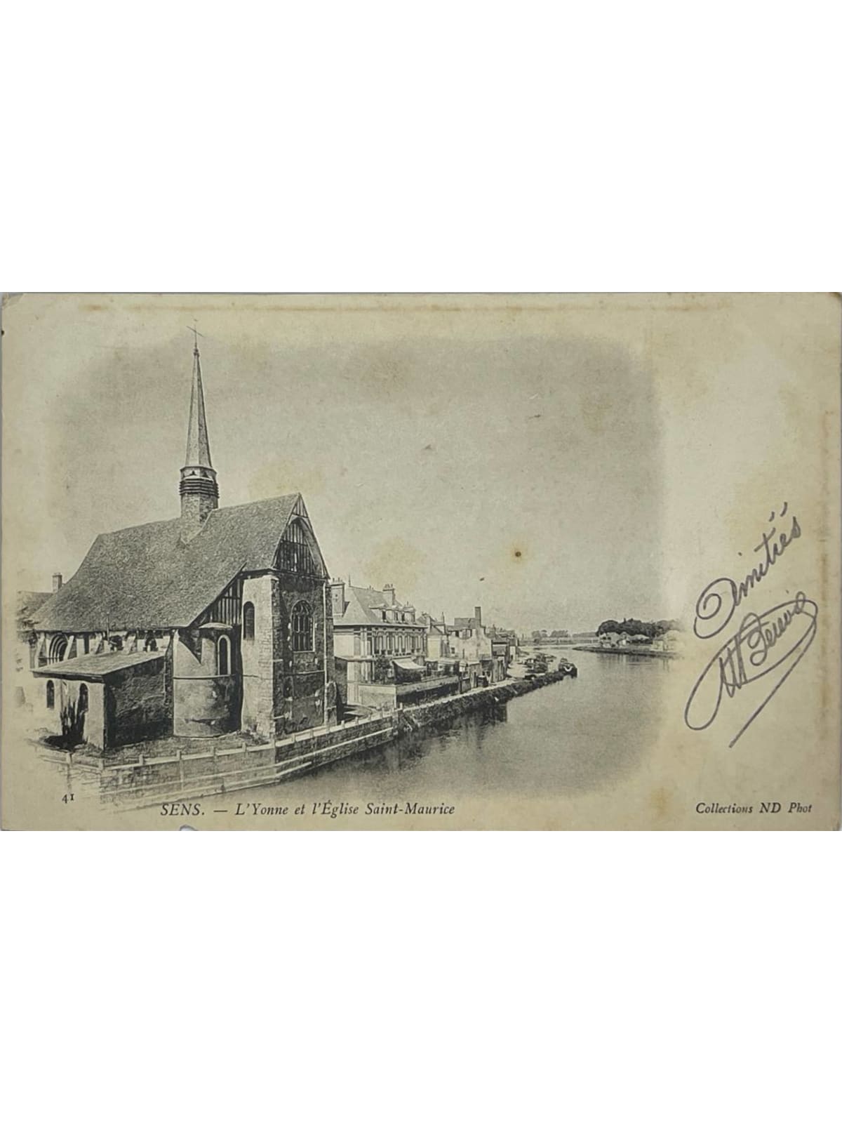 Recto de la carte postale