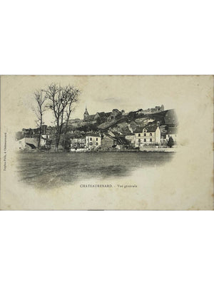 Château-Renard (Loiret) – Vue générale et ruines du château – CPA vers 1900