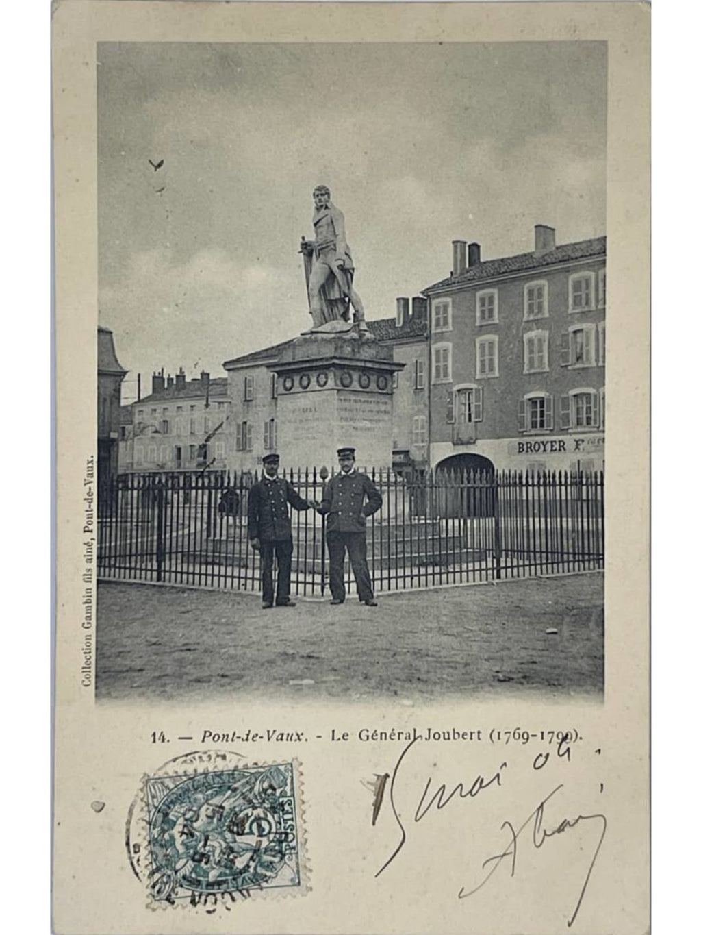 Recto de la carte postale