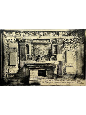 La Voulte-sur-Rhône – Château, intérieur de la chapelle et autel – CPA