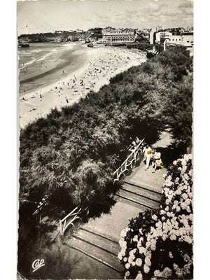 Biarritz – La Grande Plage, vue en hauteur – CPSM n° 119