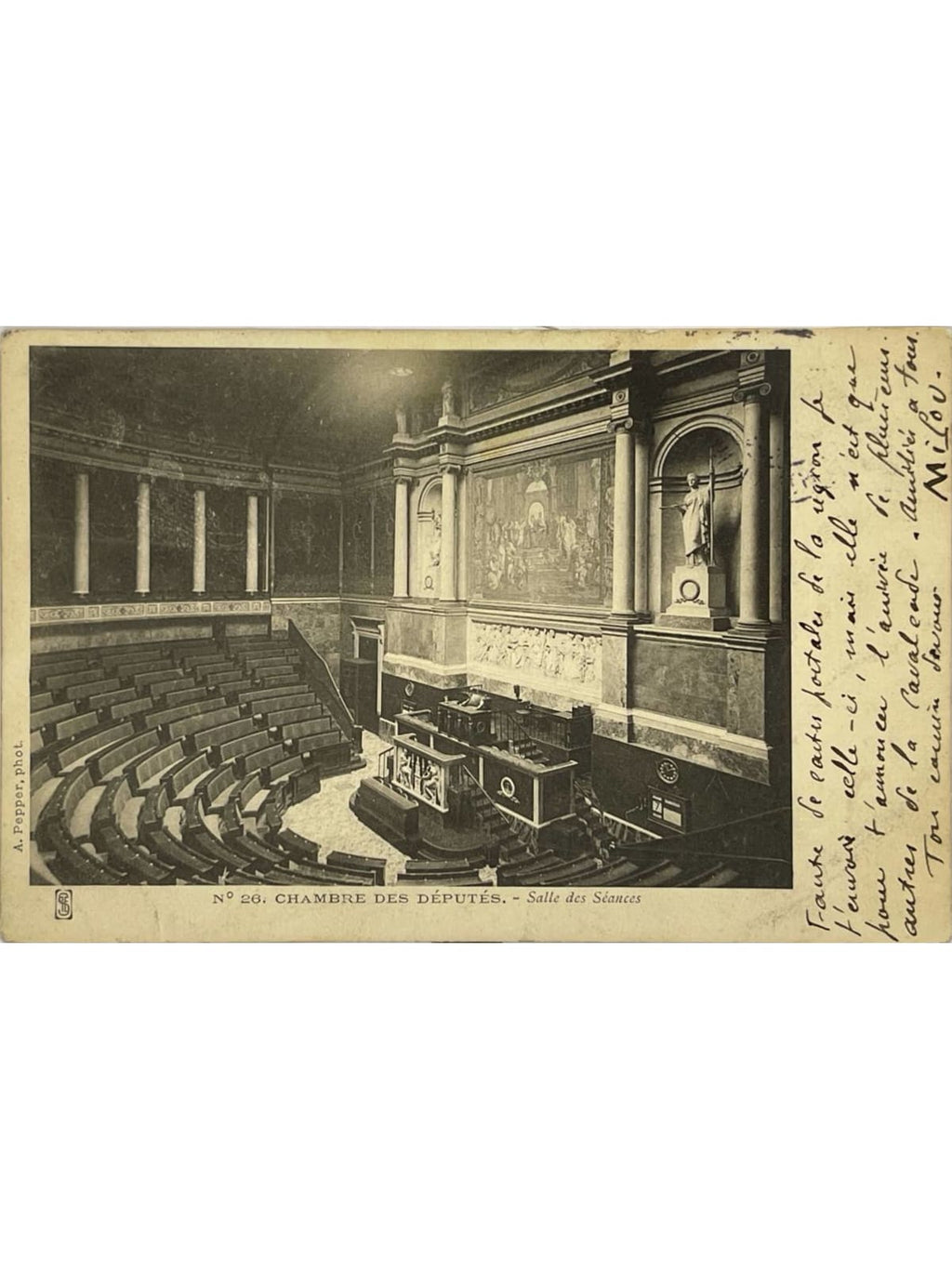 Recto de la carte postale