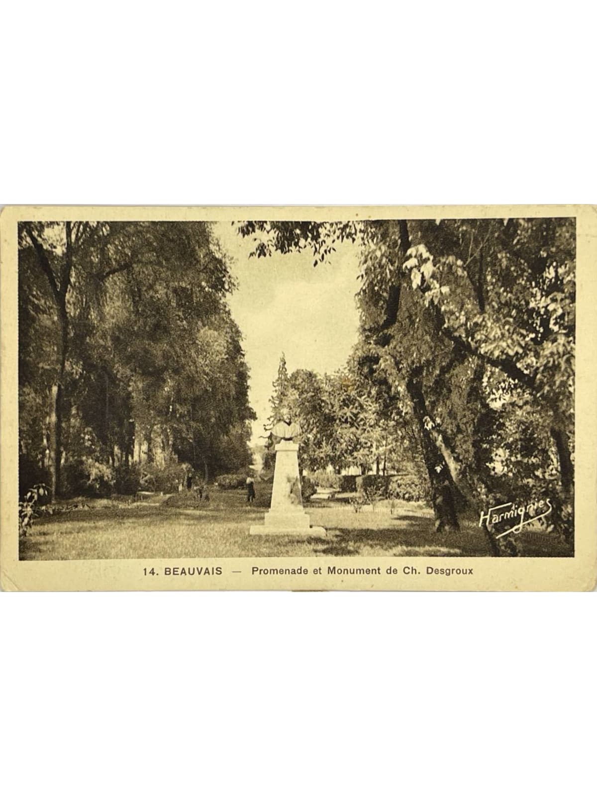 Recto de la carte postale