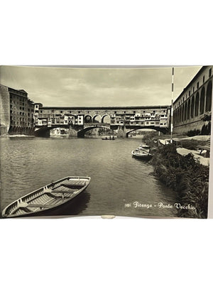 Carte postale – Florence – Ponte Vecchio sur l'Arno – Carte photo E.C.A. n° 161