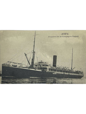 Carte postale – Paquebot Anfa de la Compagnie Paquet – Collection G. Icard