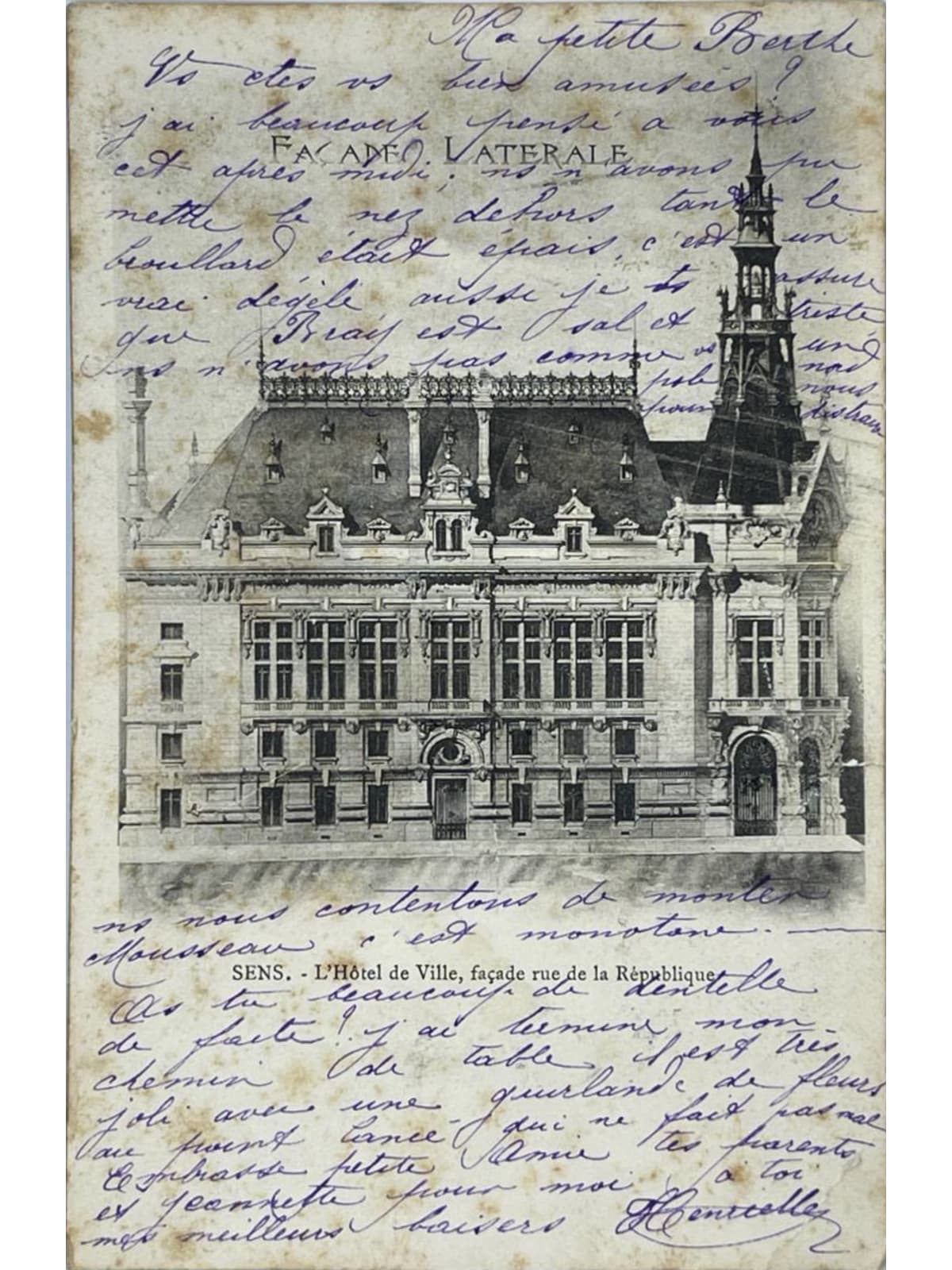 Recto de la carte postale