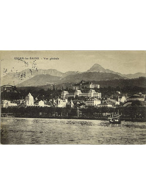 Évian-les-Bains – Vue générale depuis le lac Léman – CPA 1922
