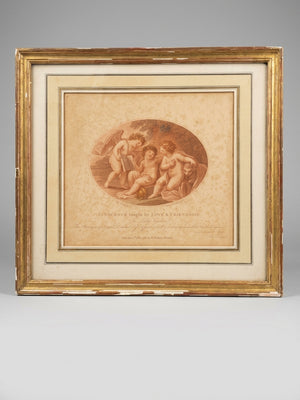 Francesco Bartolozzi (1728-1815) – Innocence, gravure au pointillé en sanguine – 1784