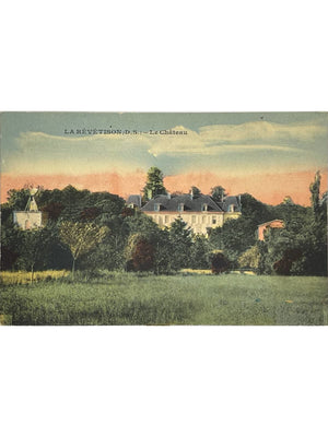 La Révétison (Deux-Sèvres) – Le château – CPA colorisée