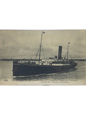 CPA Saint-Malo – Vapeur Princesse Ena partant pour Southampton