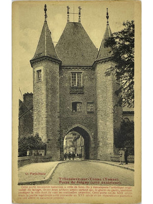 Villeneuve-sur-Yonne (89) – Porte de Joigny, côté extérieur – CPA ancienne