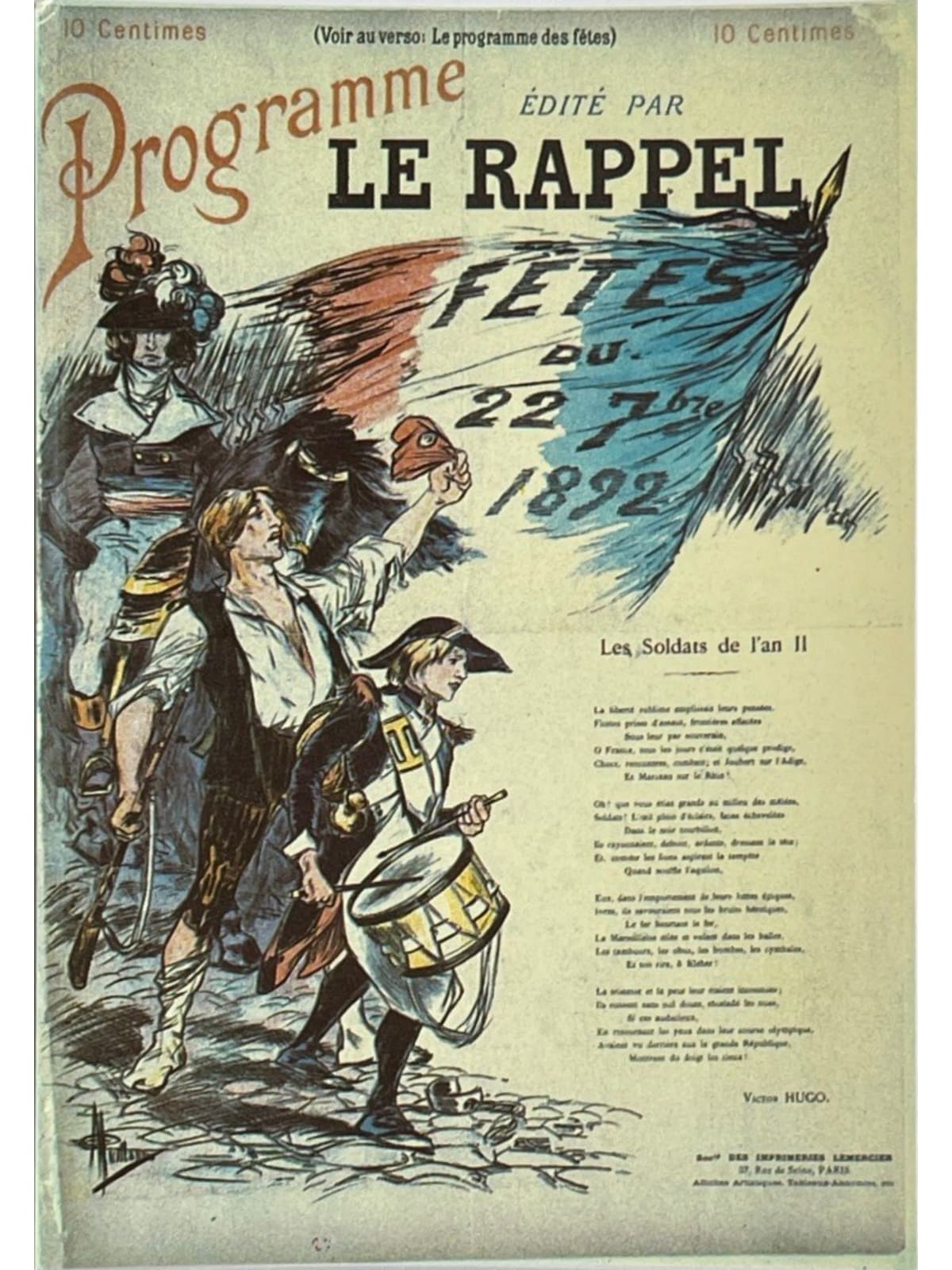 Recto de la carte postale