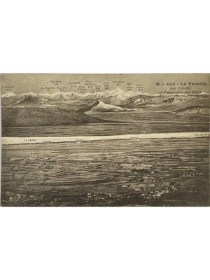 Gex – La Faucille, lac Léman et panorama des Alpes – CPA n° 26