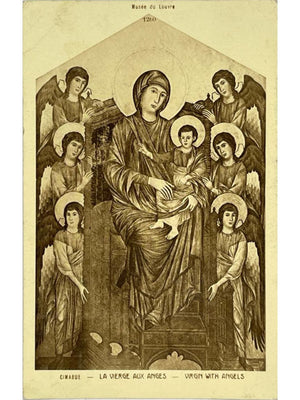 Paris – Musée du Louvre – Cimabue, La Vierge aux anges – CPA