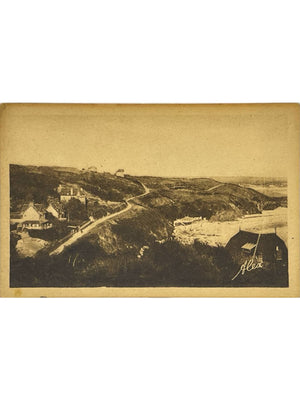 Carteret – La route de Dennemont – CPA ancienne