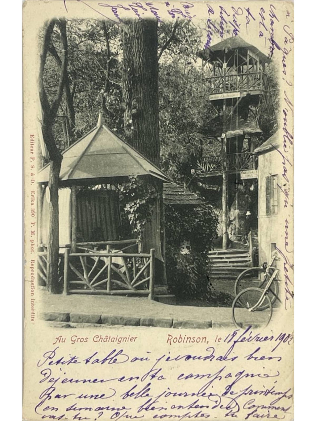 Recto de la carte postale