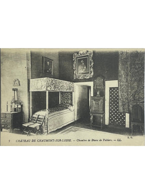 Chaumont-sur-Loire – Château, chambre de Diane de Poitiers – CPA n° 7