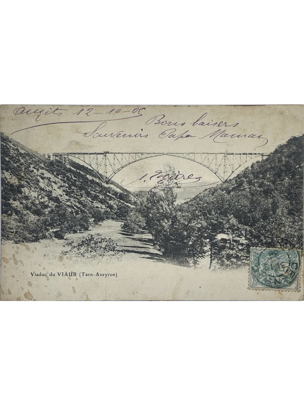 Recto de la carte postale