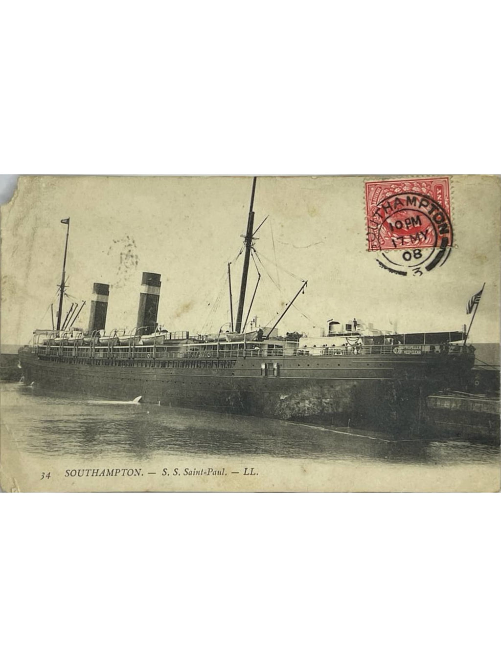 Recto de la carte postale
