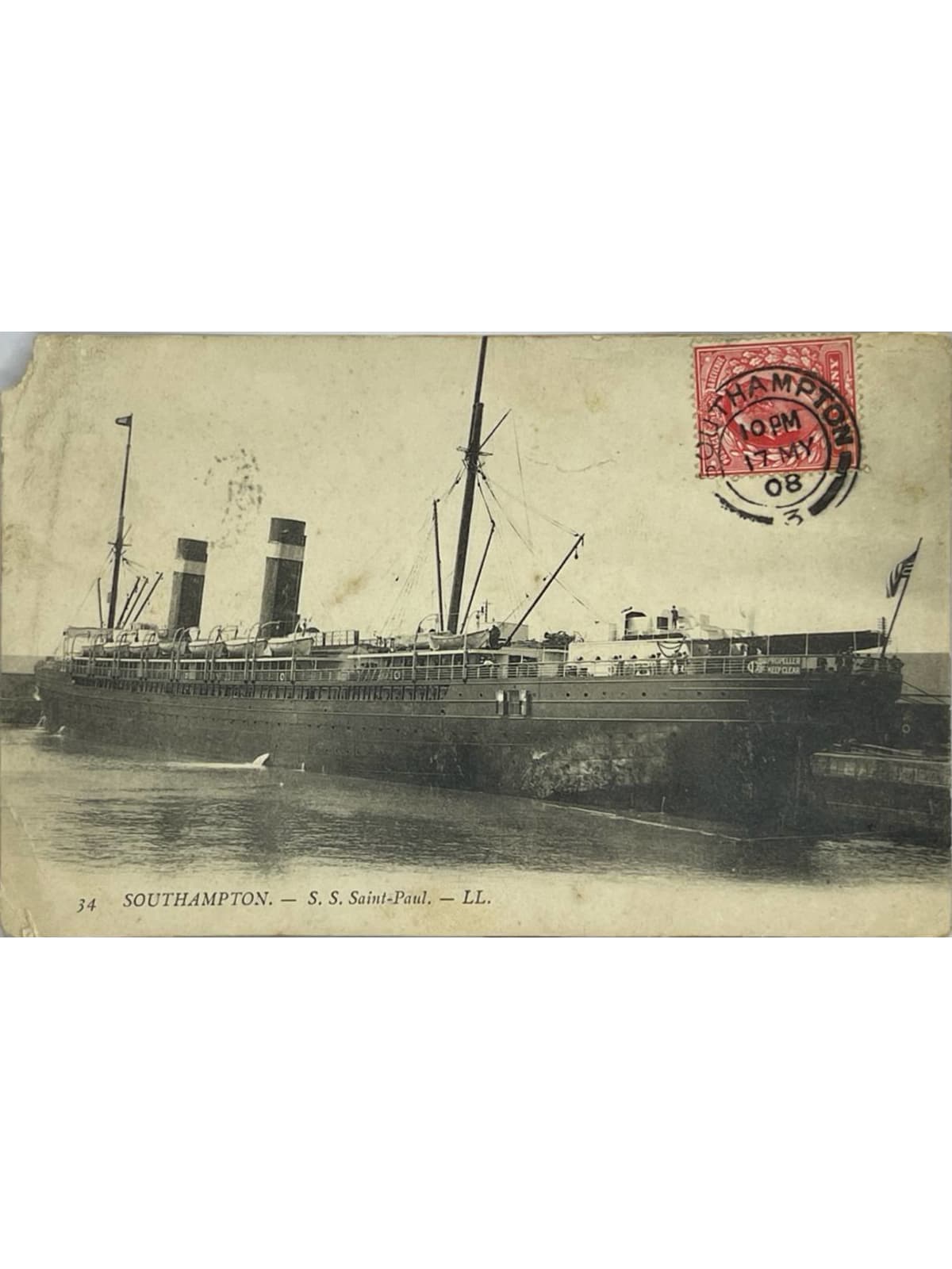 Recto de la carte postale