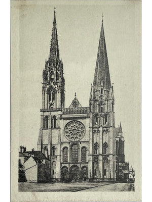 Chartres – Cathédrale Notre-Dame, façade ouest – Ét. Houvet n° 1012