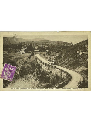Portet-d'Aspet – Col, Chalet des Pyrénées et automobile – CPA