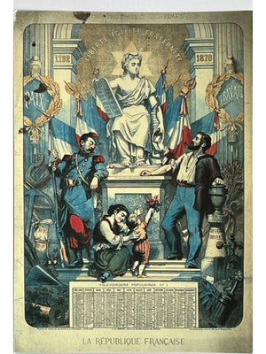 La République française – Calendrier républicain de 1880 – Bicentenaire