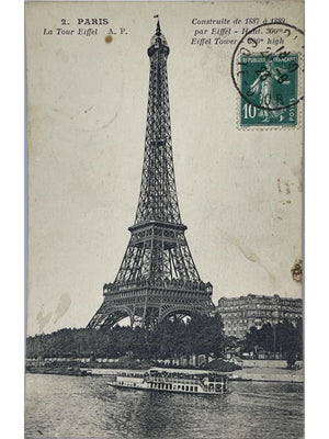 CPA Paris – Tour Eiffel vue depuis la Seine, bateau – A. Papeghin n°2