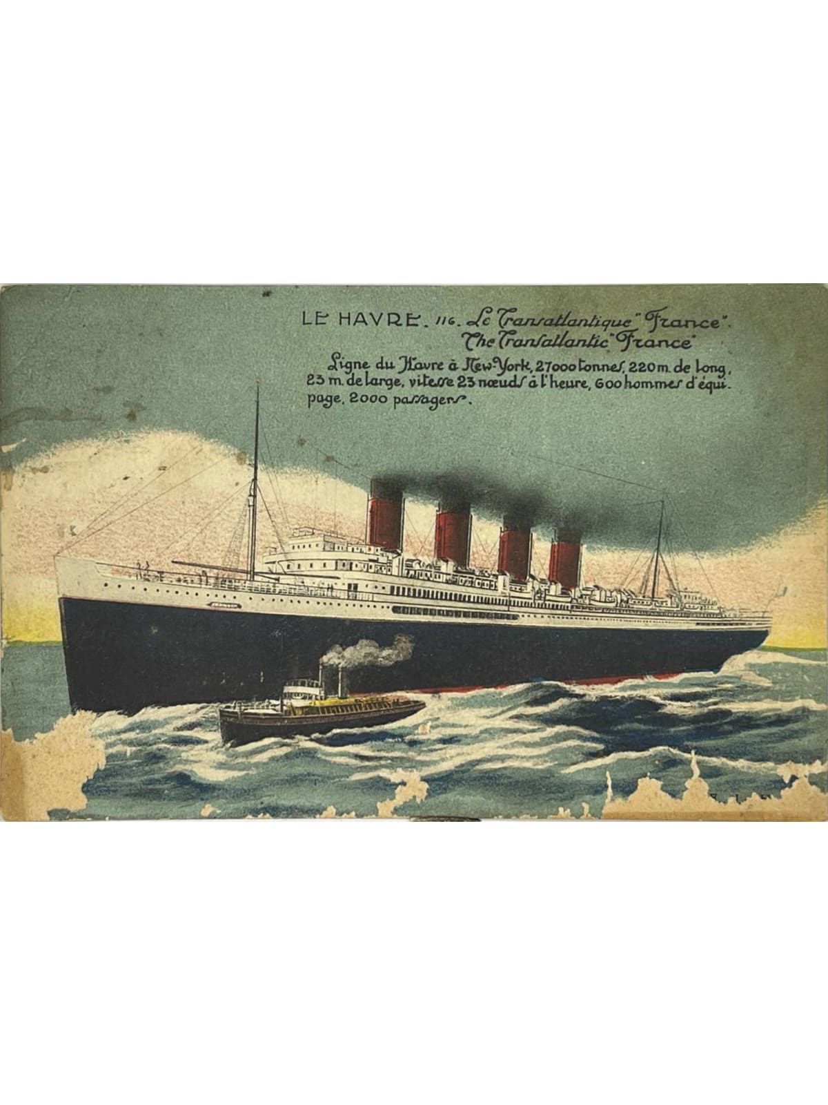 Recto de la carte postale