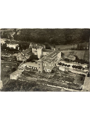 Ambialet – Vue aérienne du prieuré et du Tarn – CPSM n° 25