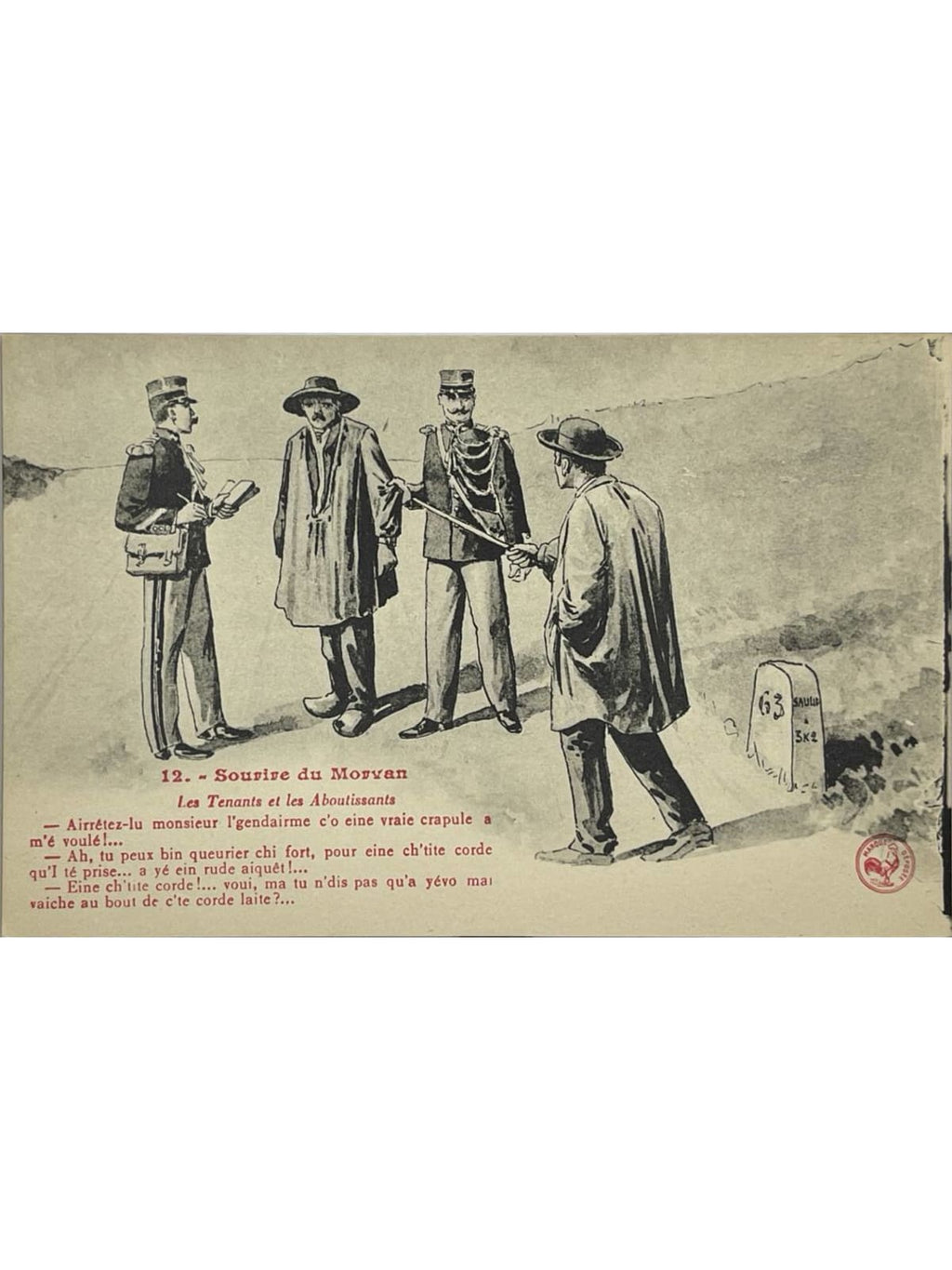 Recto de la carte postale