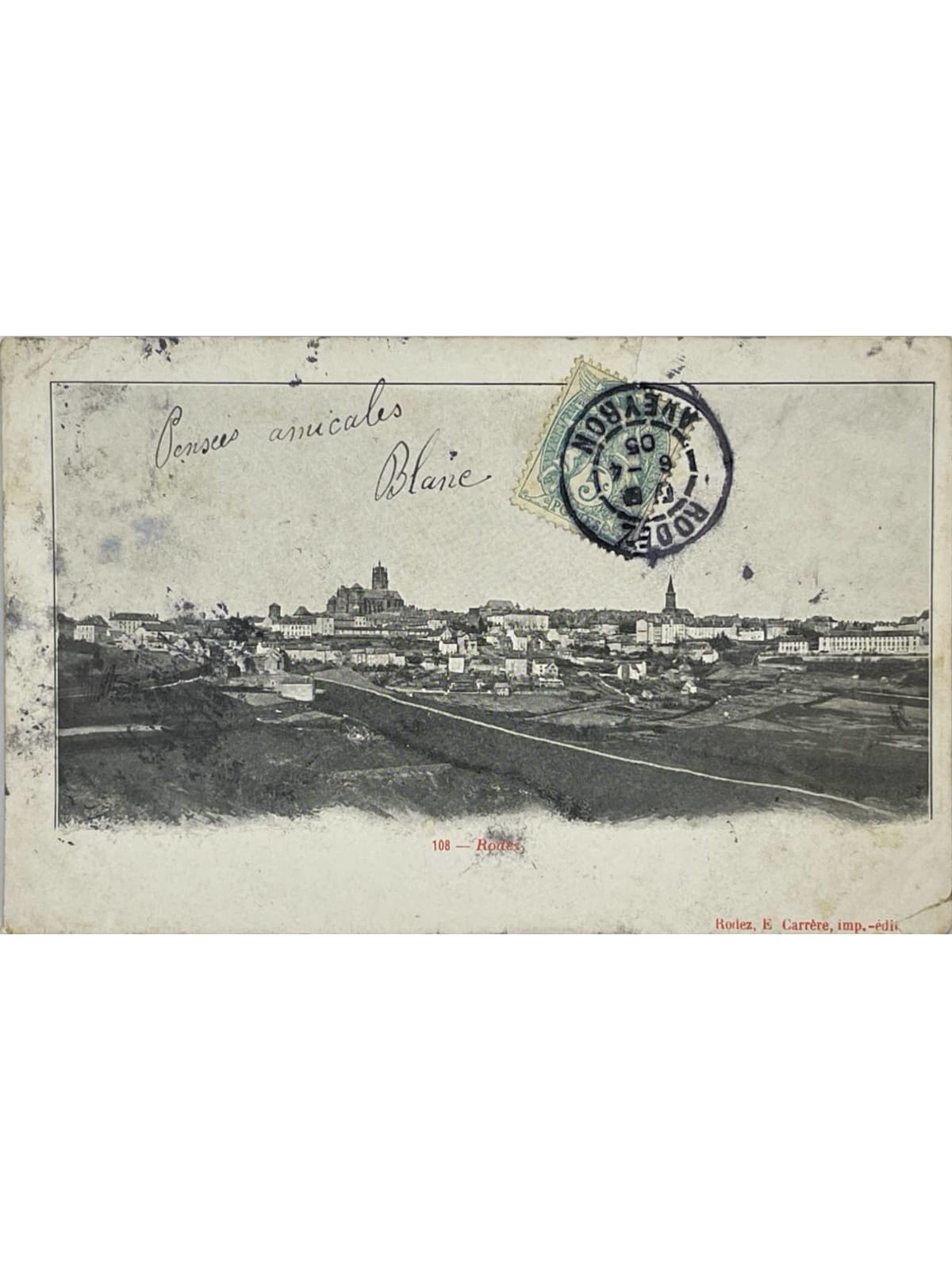 Recto de la carte postale