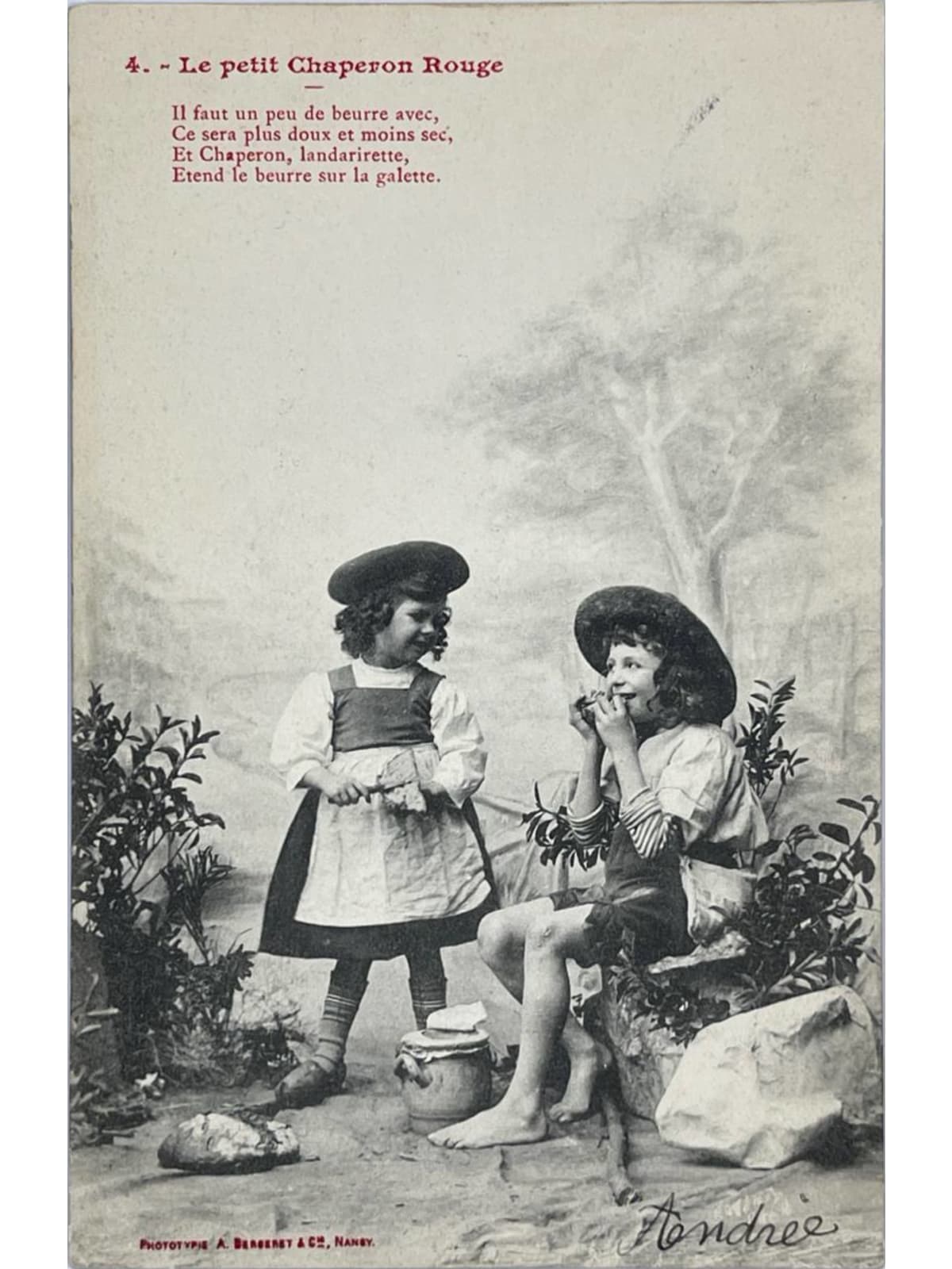 Recto de la carte postale