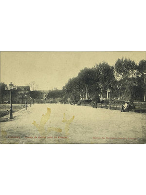 Limoges – Champ de Juillet côté du kiosque – CPA ancienne animée