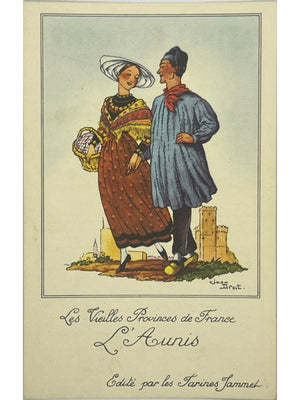 Carte postale – Carte publicitaire Farines Jammet – L’Aunis – Jean Droit