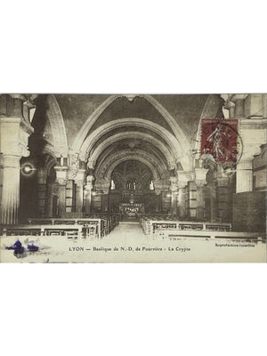 Lyon – Basilique Notre-Dame de Fourvière, la crypte – CPA