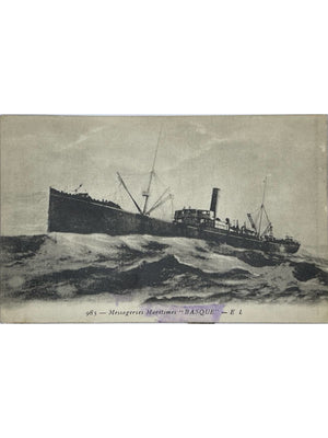 CPA Messageries Maritimes – Navire Basque en mer – n° 985